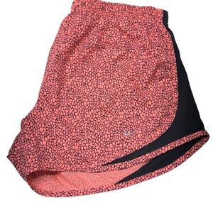 Nike Coral and Black Dri-Fit Running Shorts